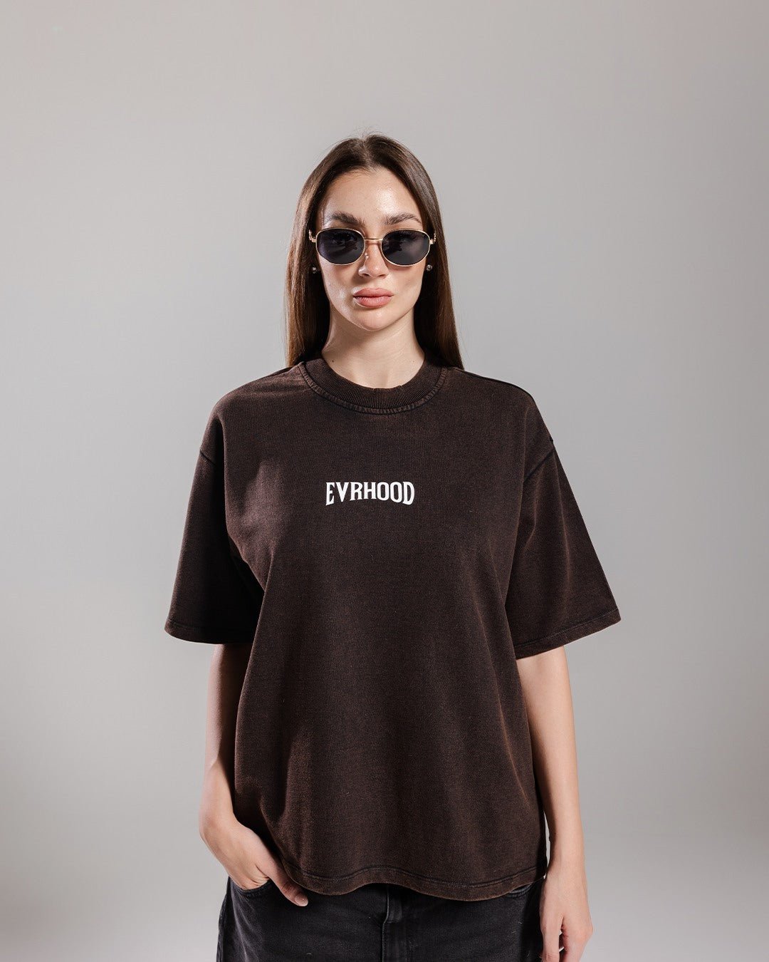 Acid Wash Tee - Wood Bark