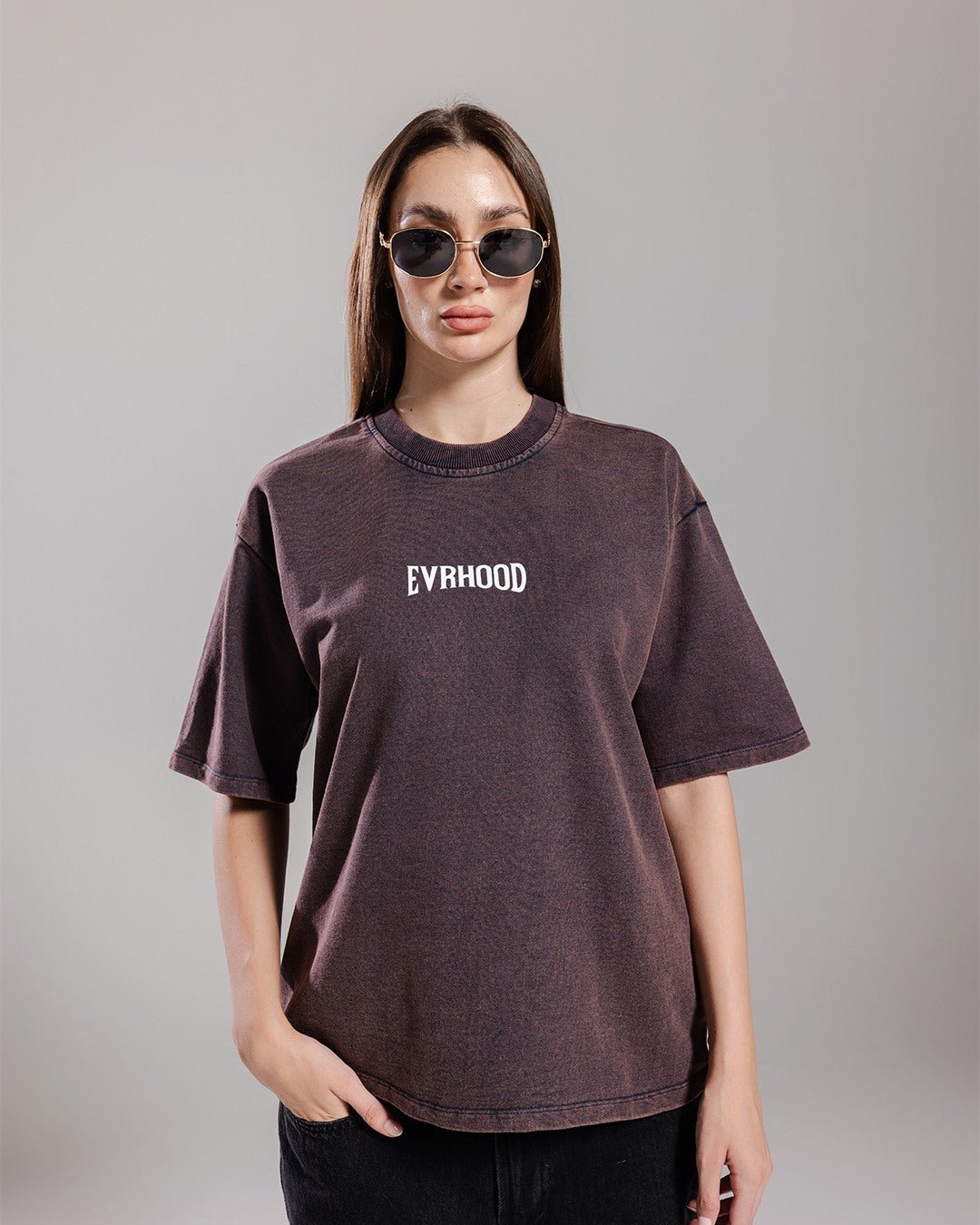 Acid Wash Tee - Muddy Blue