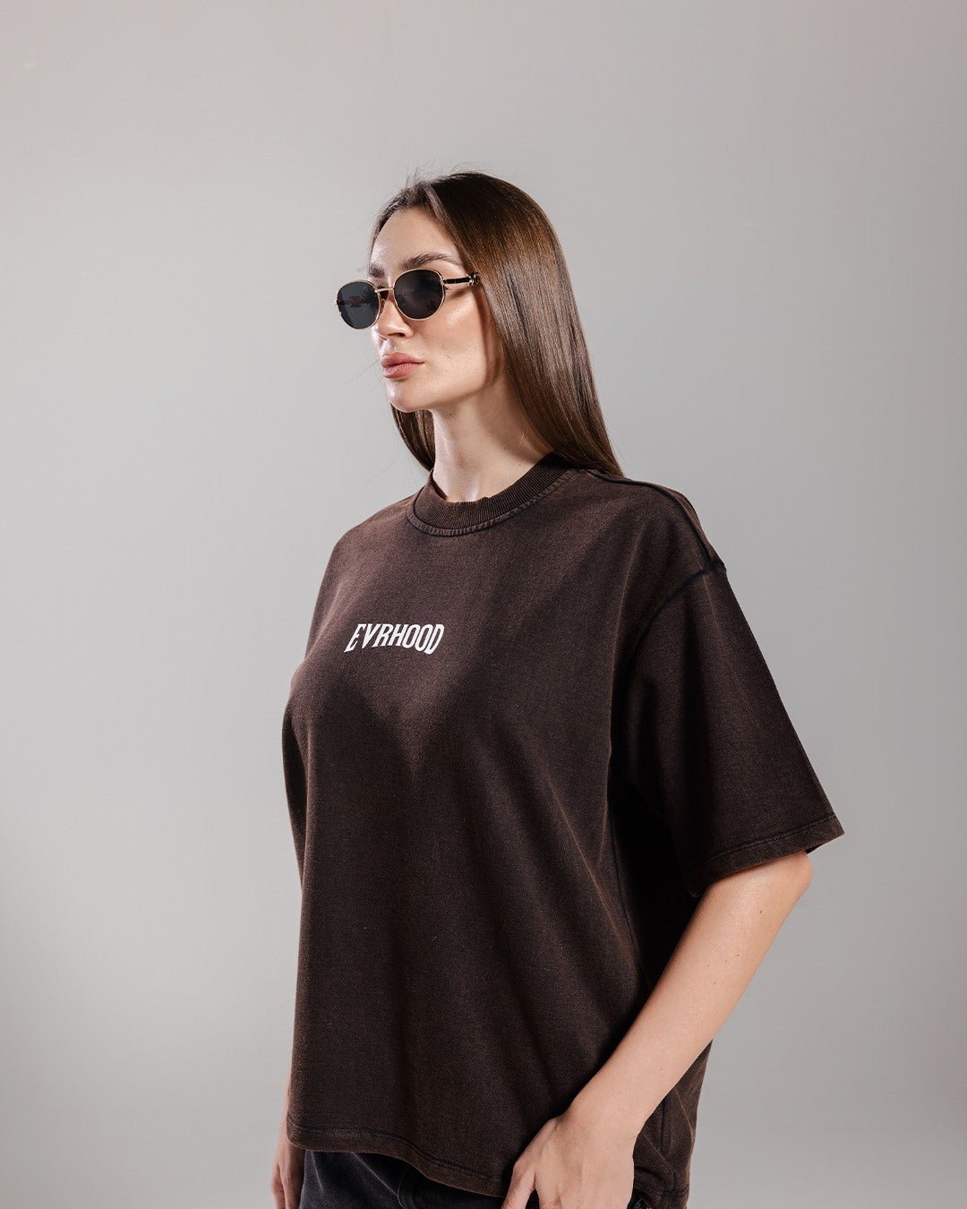 Acid Wash Tee - Wood Bark