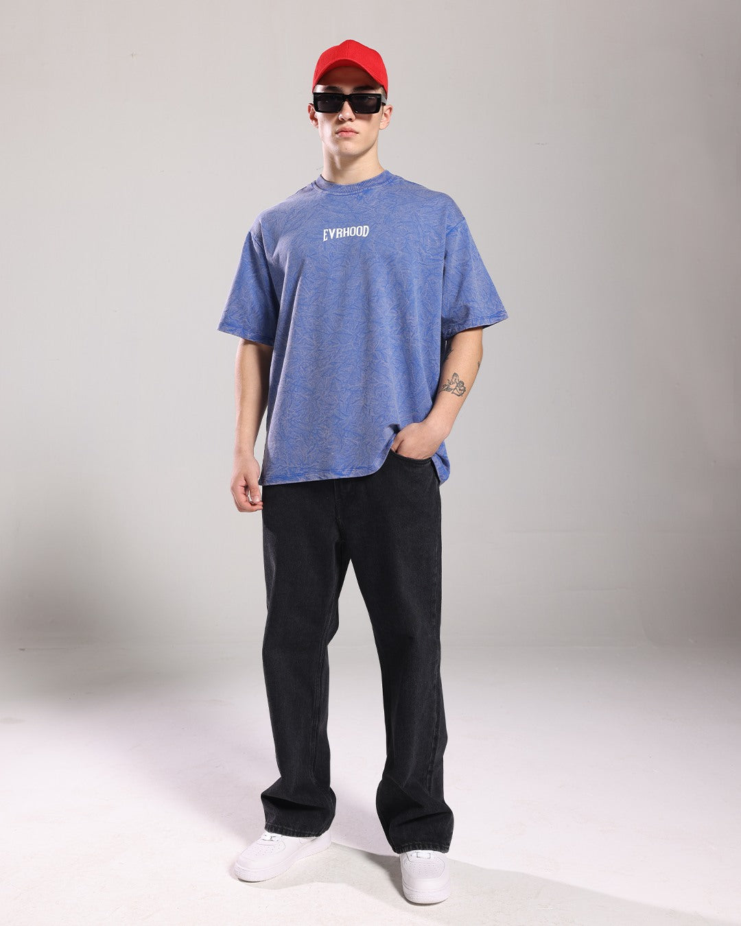 Stone Washed Tee - Electric Blue