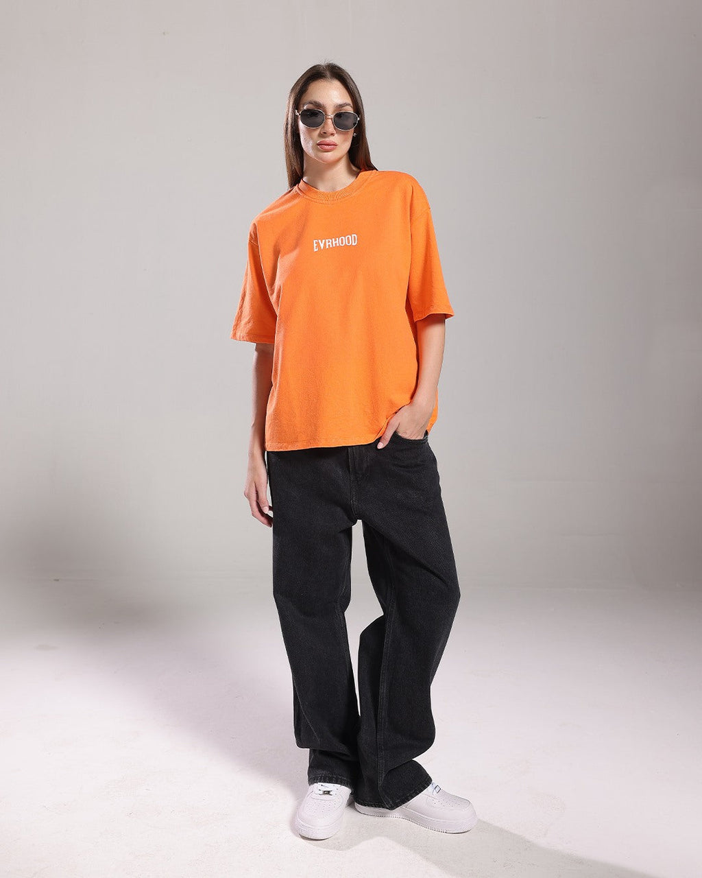 Stone Washed Tee - Tangerine