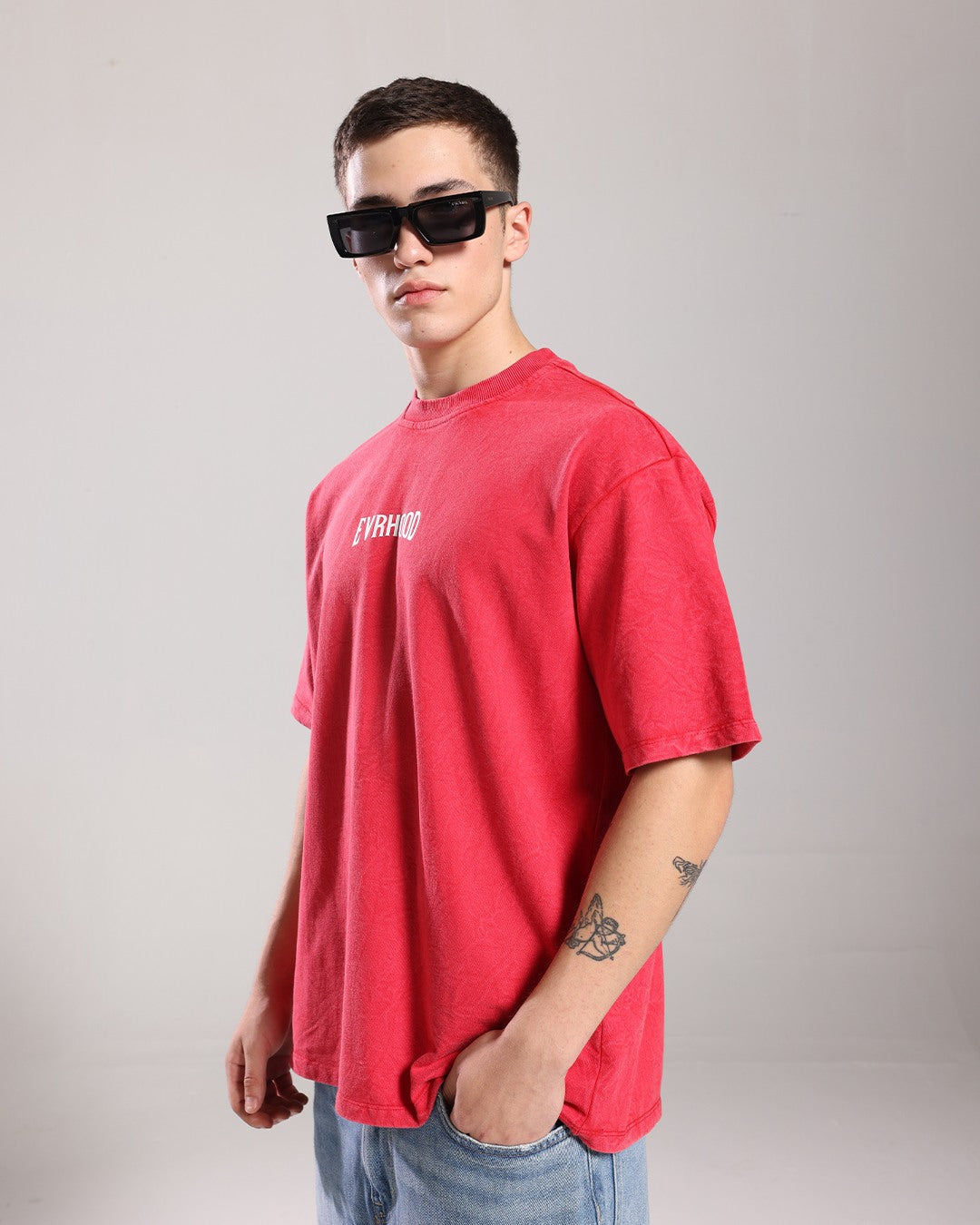 Stone Washed Tee - Coral