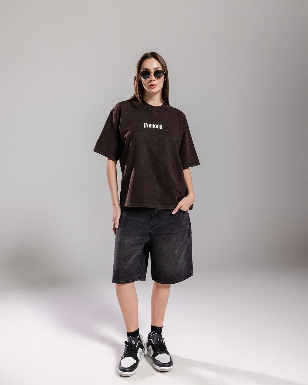 Acid Wash Tee - Wood Bark