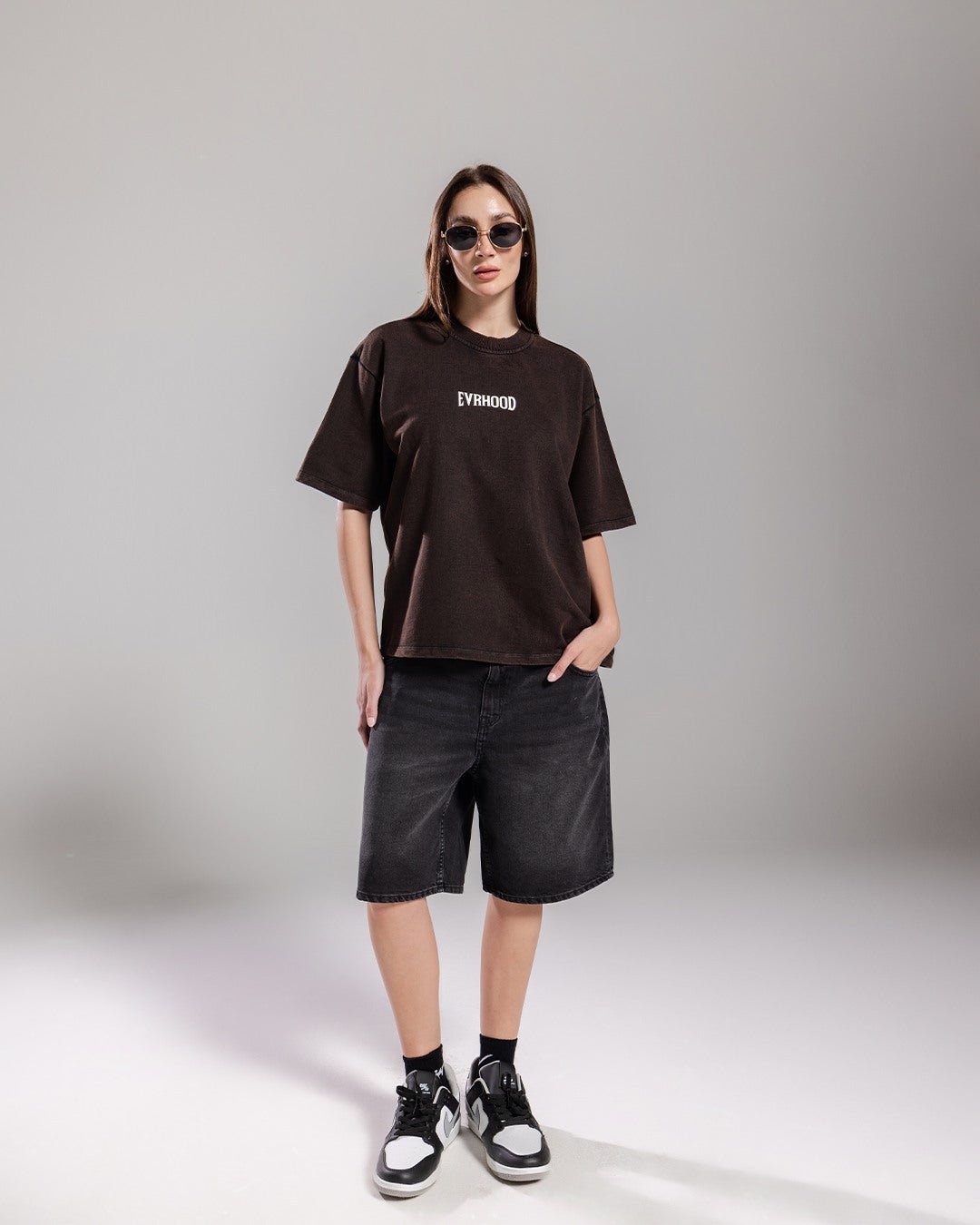 Acid Wash Tee - Wood Bark