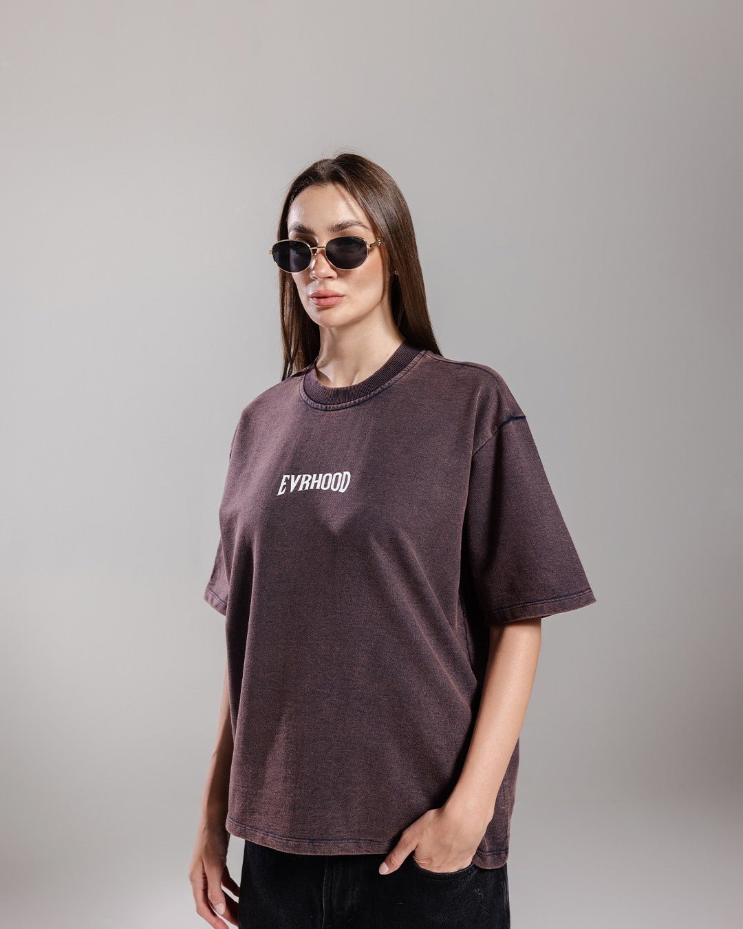 Acid Wash Tee - Muddy Blue