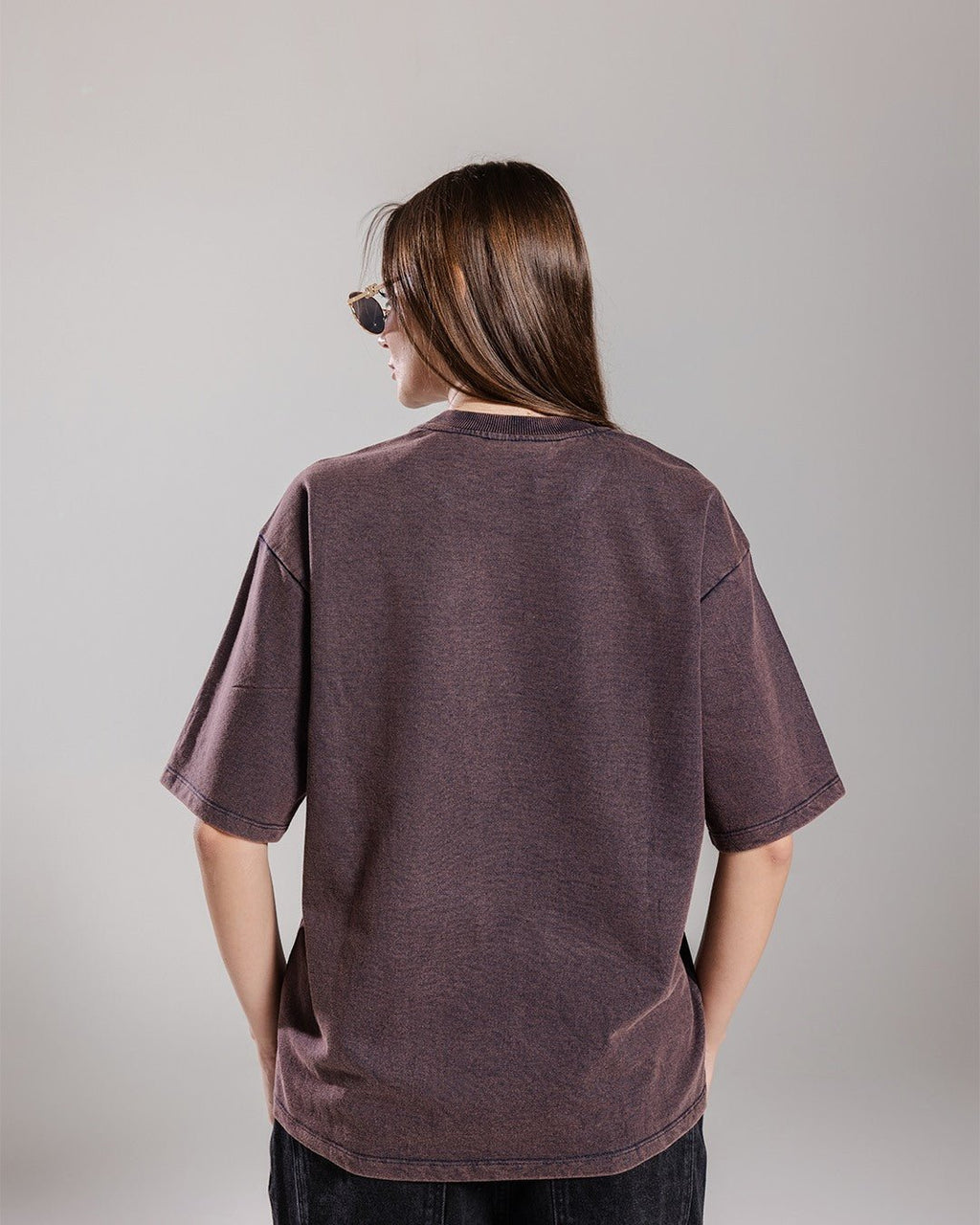 Acid Wash Tee - Muddy Blue