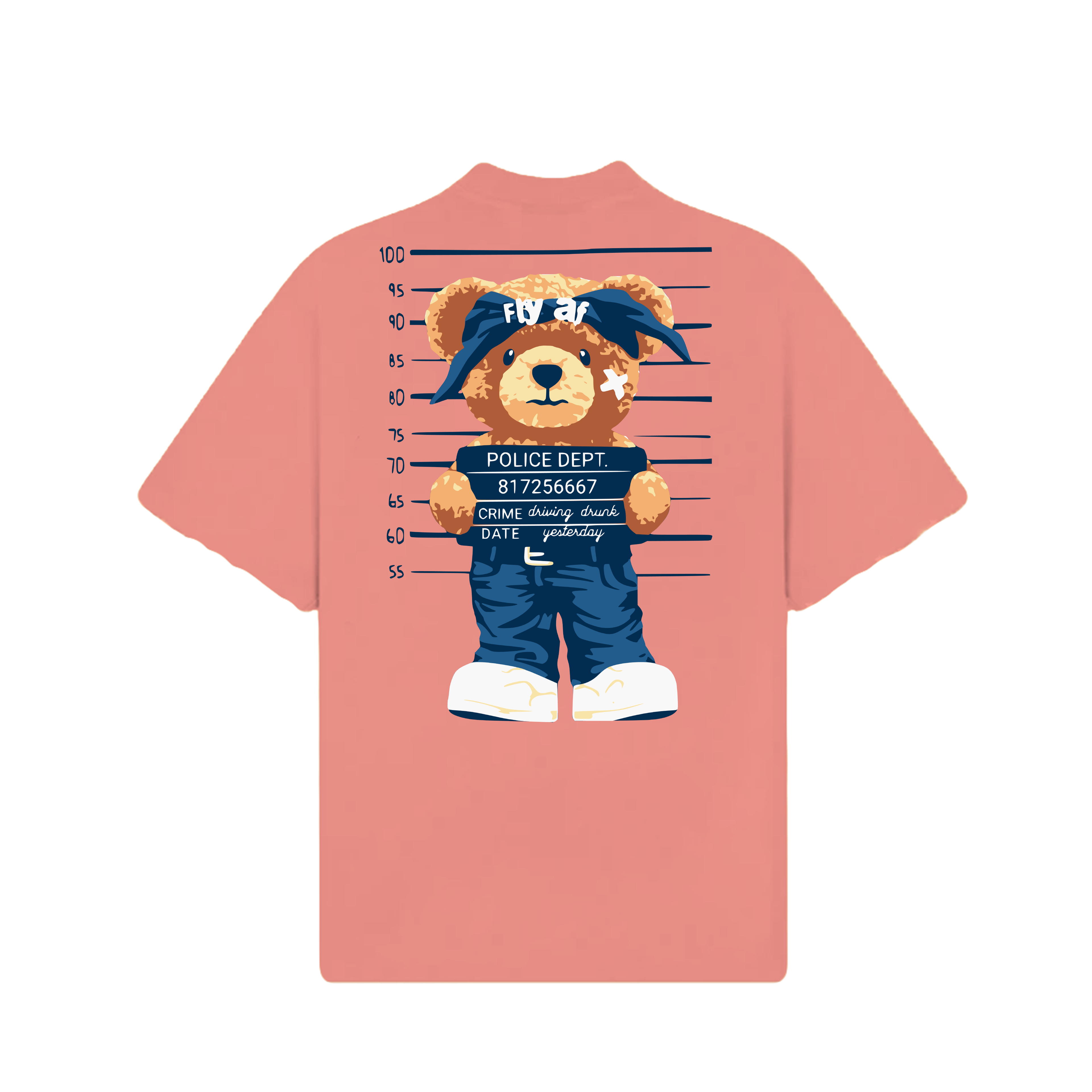 Bad influence peach puff t-shirt