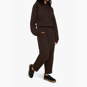 Ludic Bark Brown Cotton Blend Core Joggers