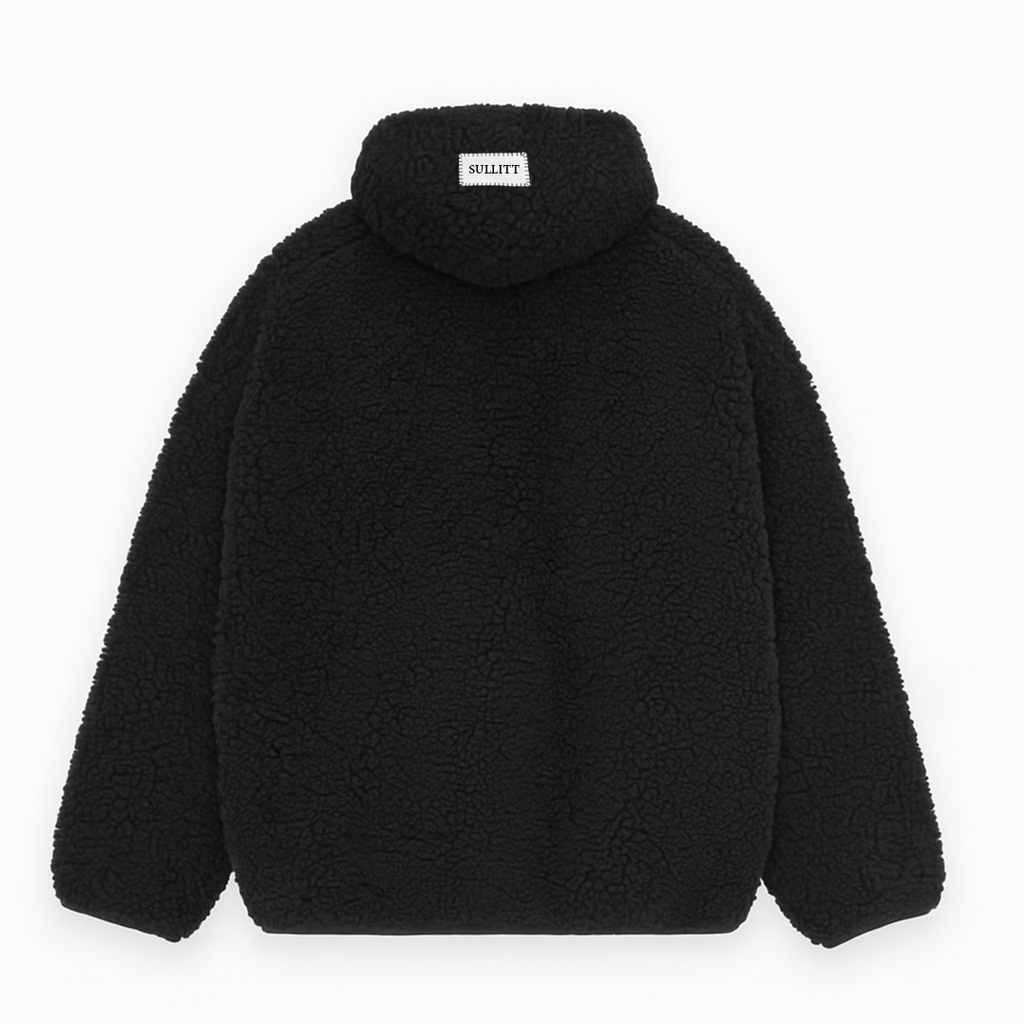 Sherpa Black Furr oversized hoodie