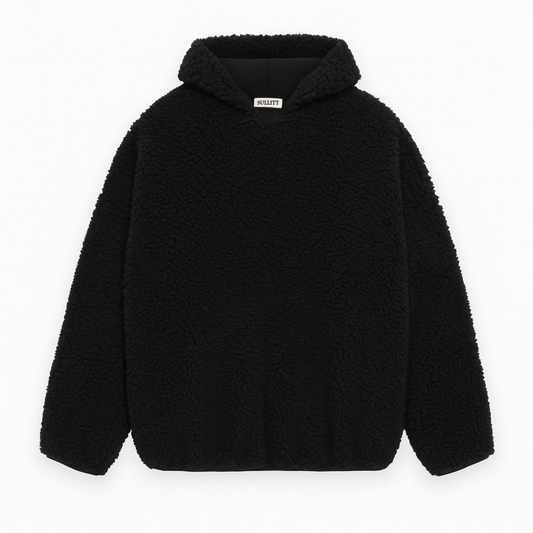 Sherpa Black Furr oversized hoodie