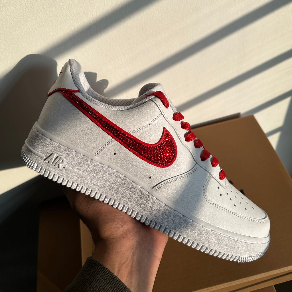 RED CRYSTAL SWOOSH AF1