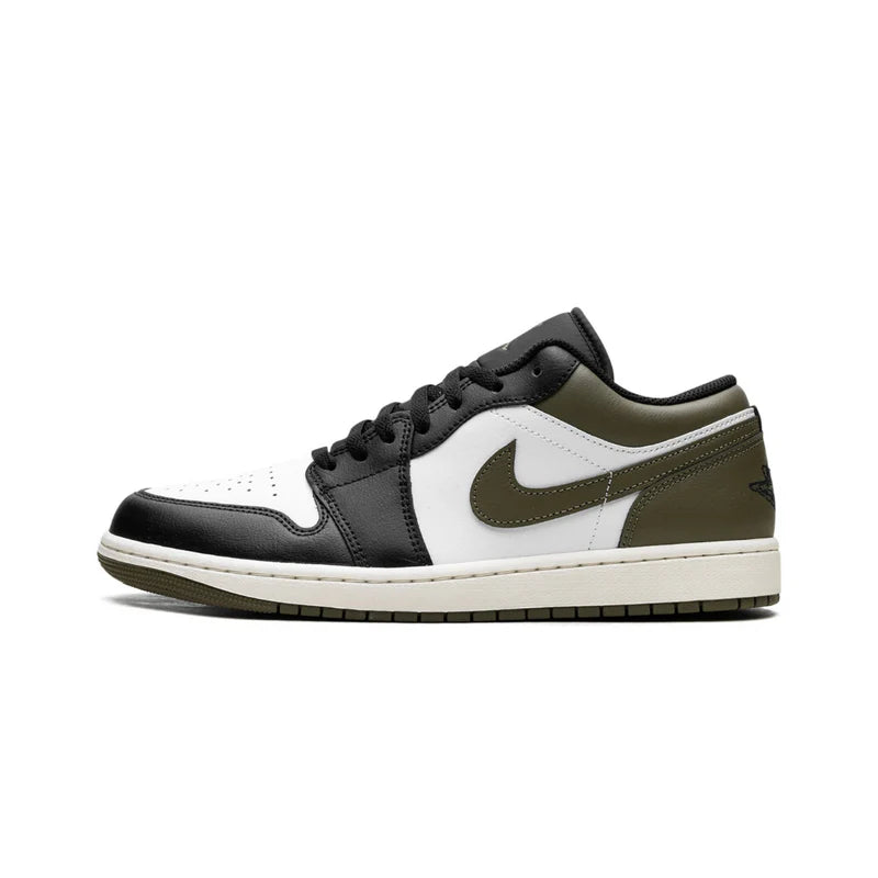 Air Jordan 1 Low Black  Toe Medium Olive