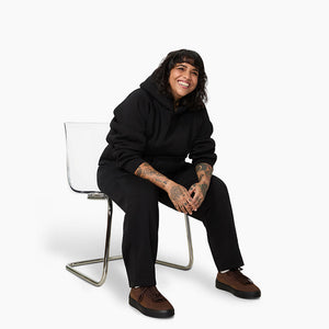 Ludic Classic Black Cotton Blend Core Joggers