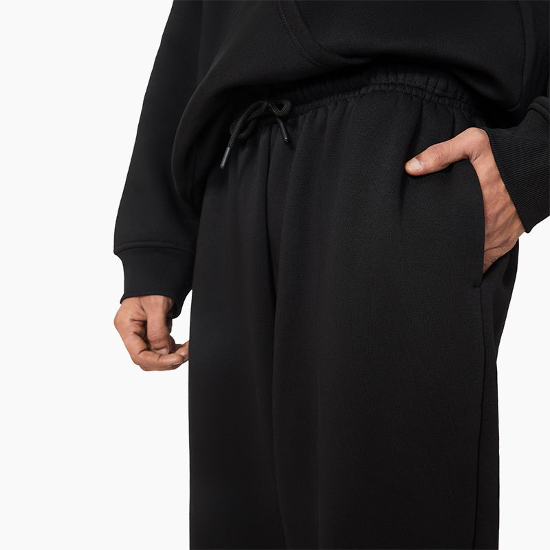 Ludic Classic Black Cotton Blend Core Joggers
