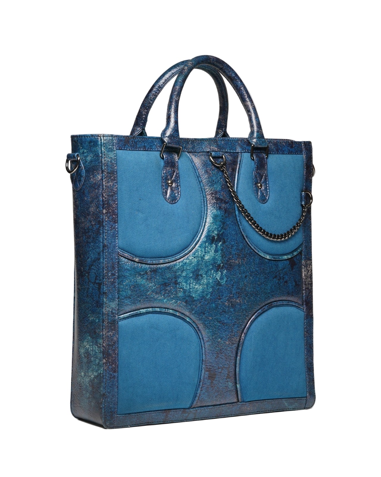 Oversized Muddled Shopper Tote - Cracked Indigo - Fetti