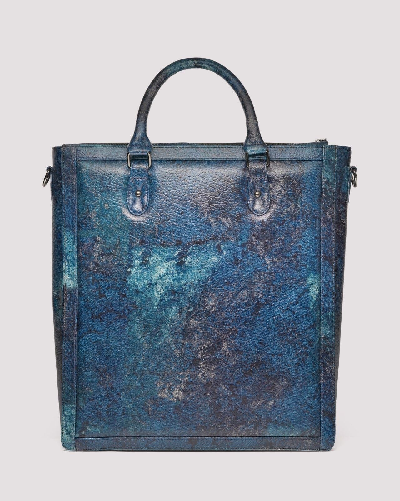 Oversized Muddled Shopper Tote - Cracked Indigo - Fetti