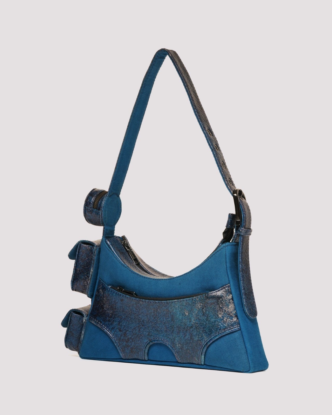 Muddled 3 Pocket Cargo Bag (Small) - Cracked Indigo - Fetti