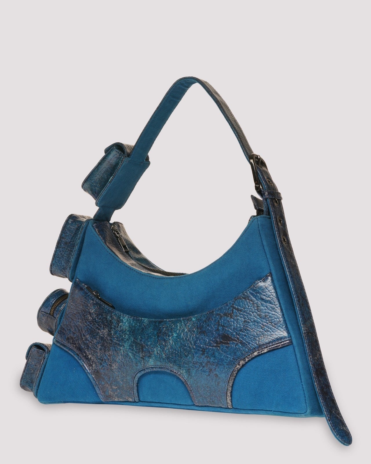 Muddled Cargo Bag - 4 Pocket Cracked Indigo - Fetti