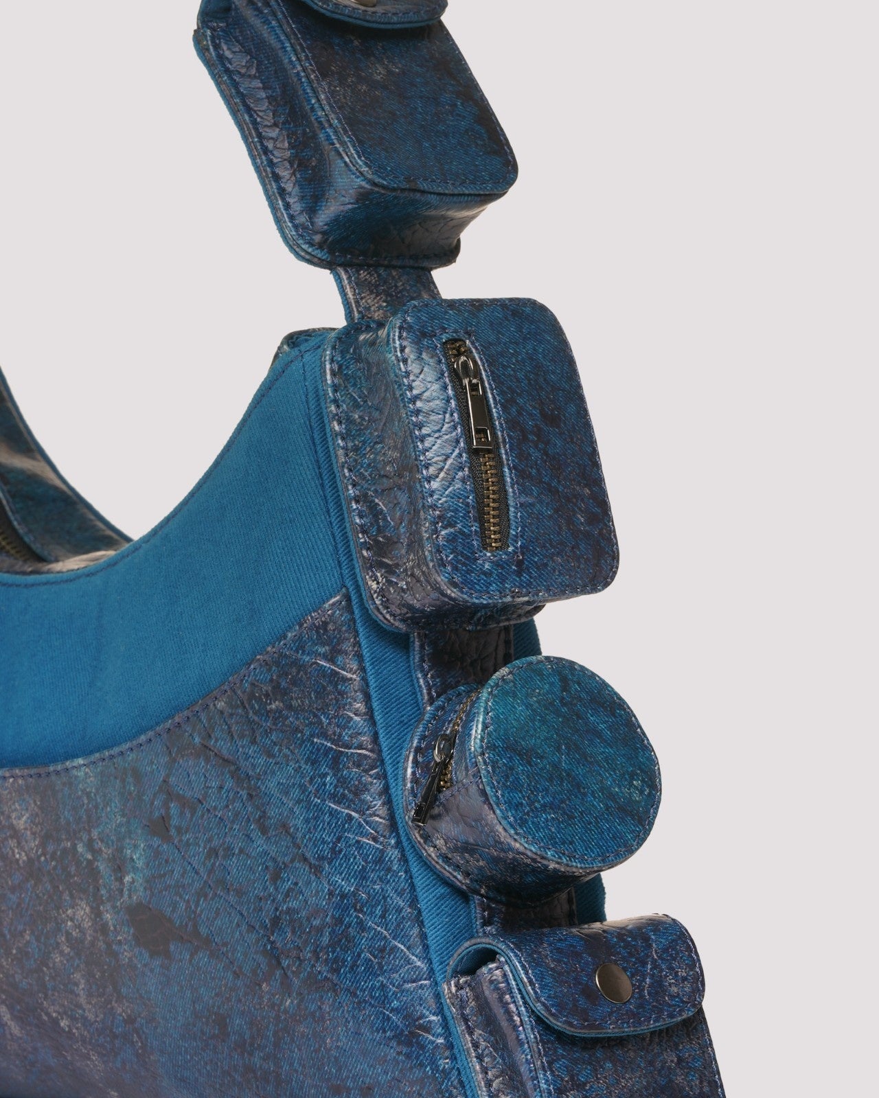 Muddled Cargo Bag - 4 Pocket Cracked Indigo - Fetti