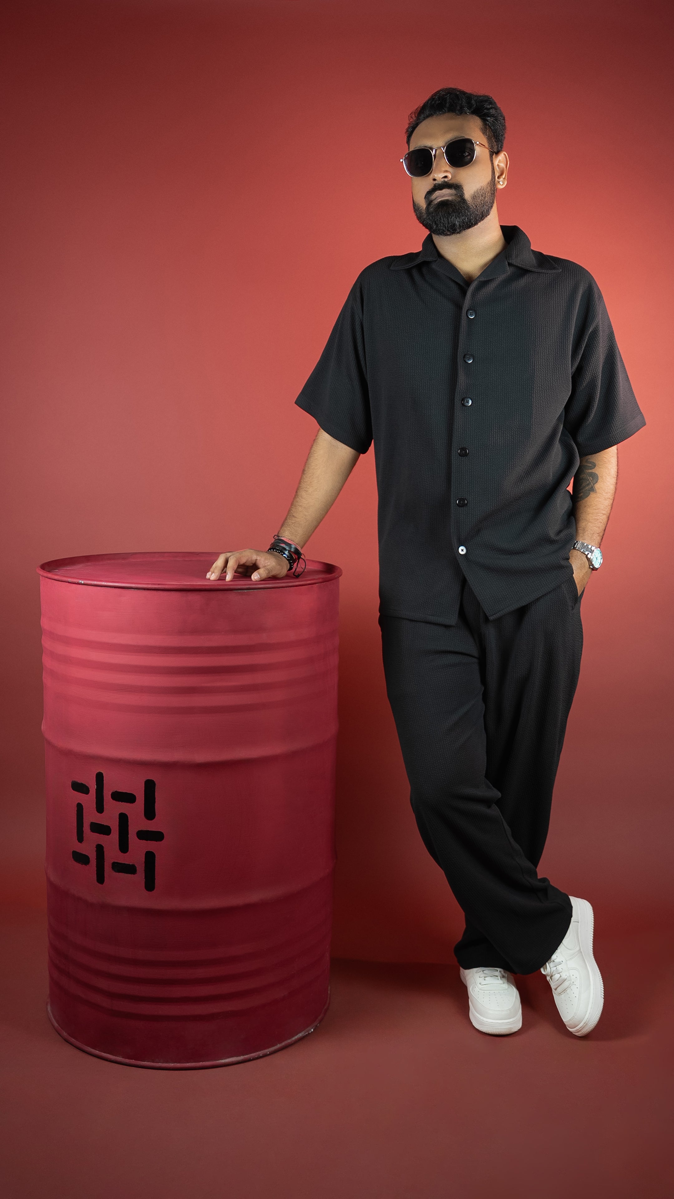 COMFY BLACK MEN'S CO-ORD SET