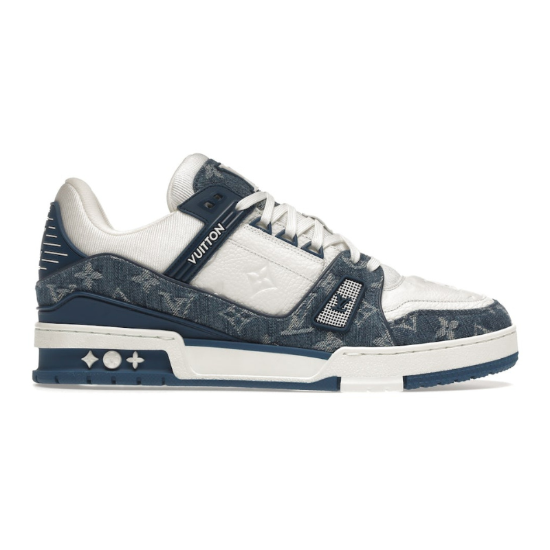 Louis Vuitton LV Trainer Monogram Denim White Blue
