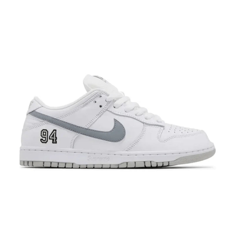 Nike SB Dunk Low Supreme 94 White Metallic Silver (REFLECTIVE)