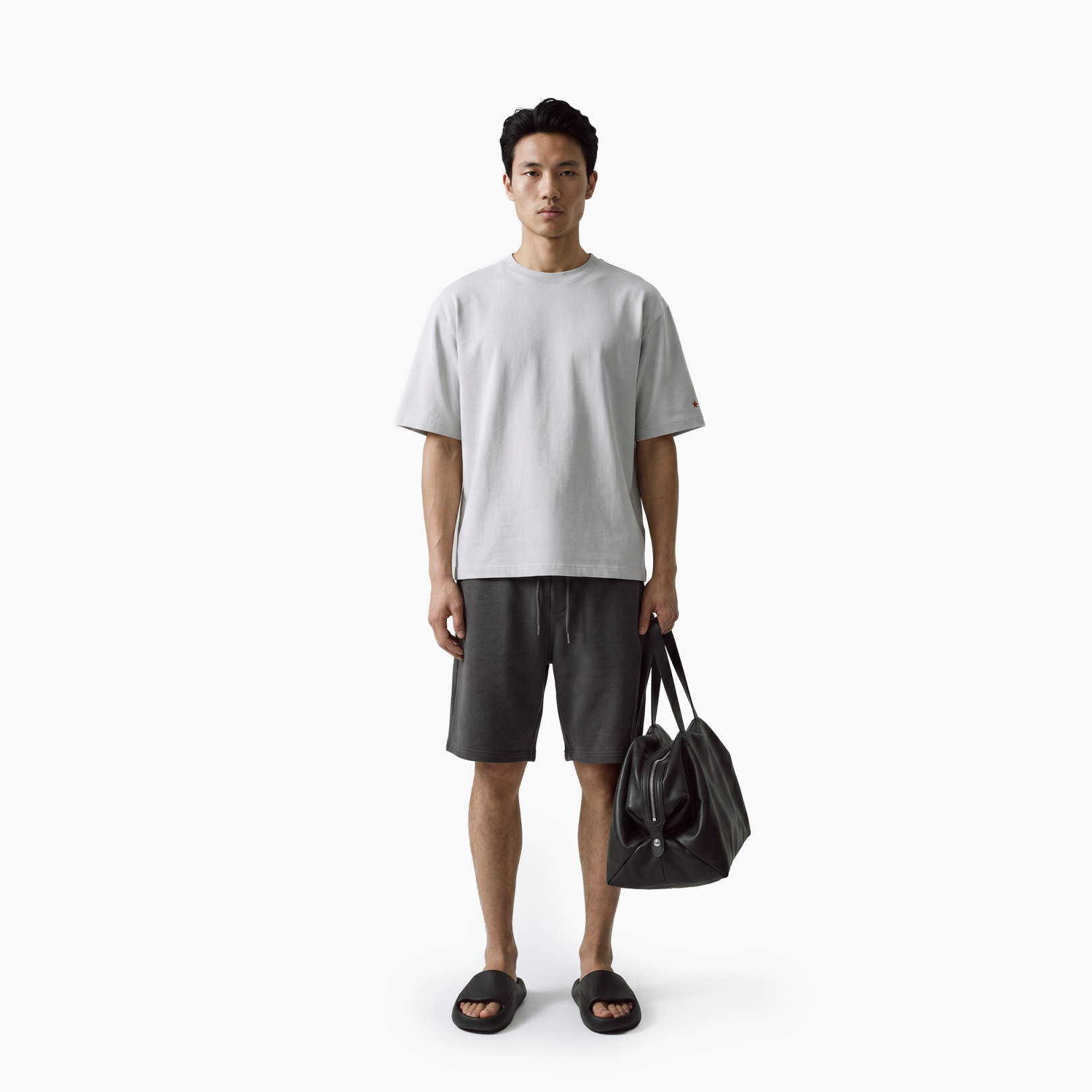 Ludic Cool Grey Core T Cotton T-shirt