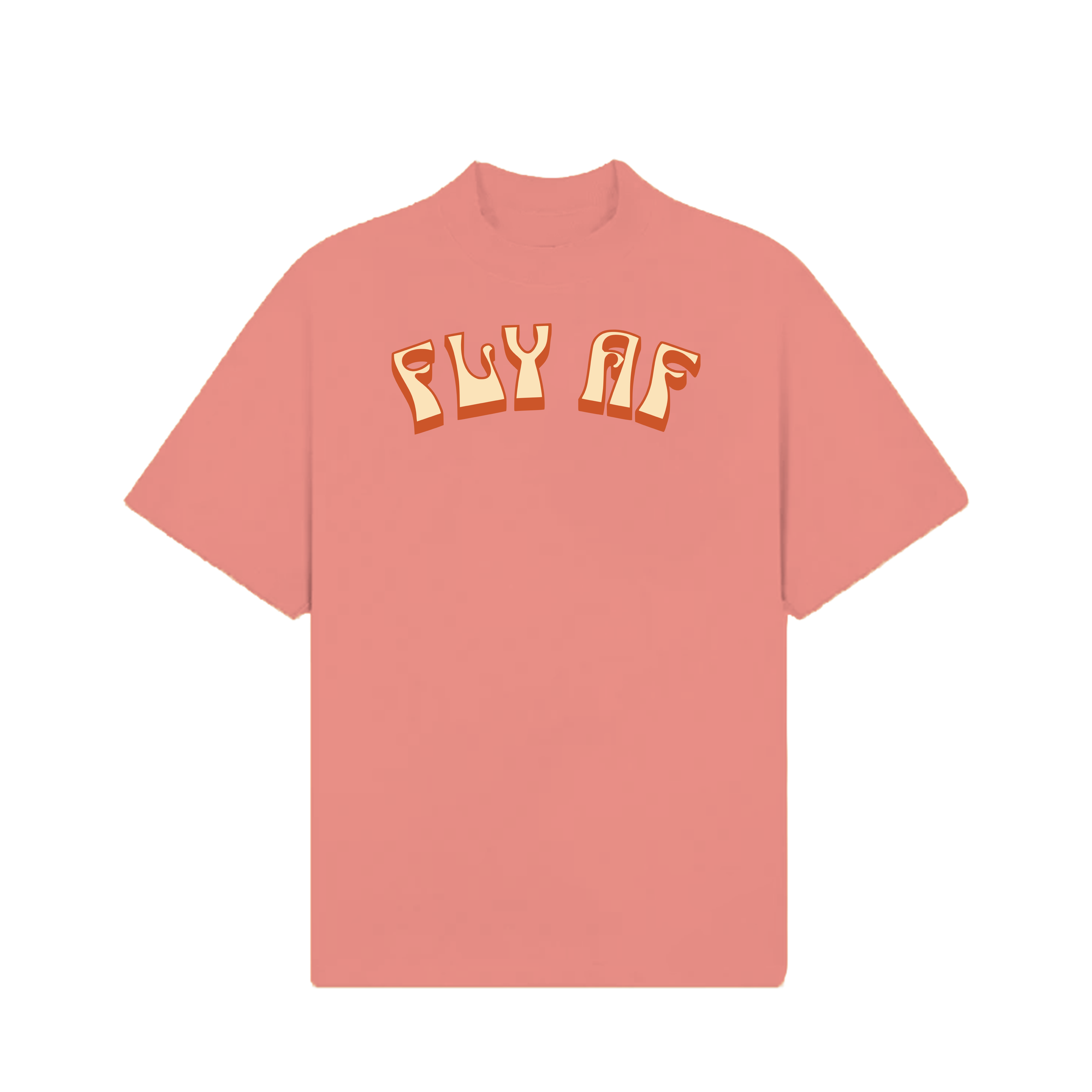 Groovy peach puff t-shirt