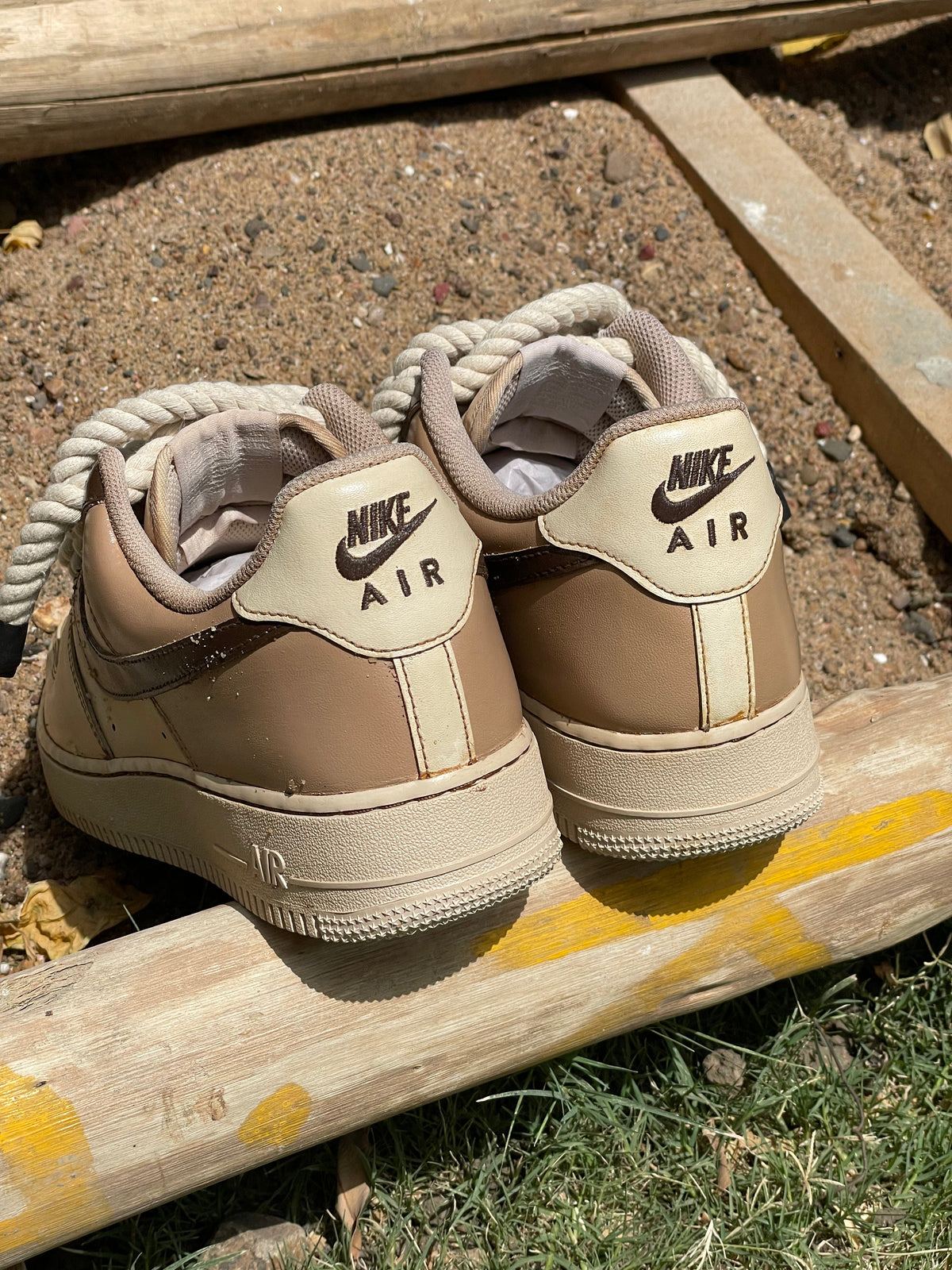 coffee dipped sneaker