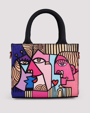 Mini Fetti Faces Pink Tote Bag - Fetti