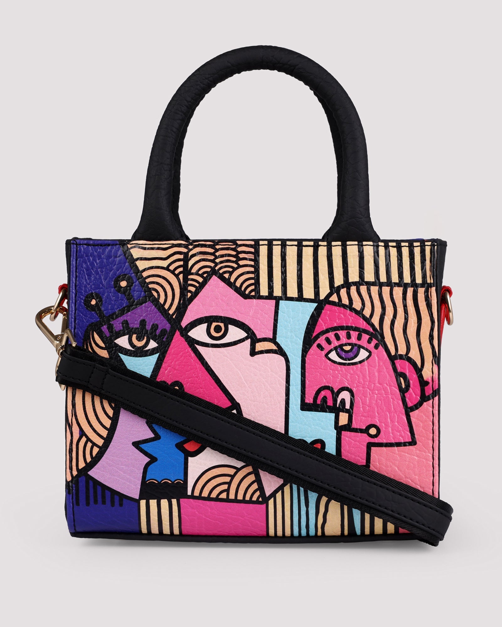 Mini Fetti Faces Pink Tote Bag - Fetti