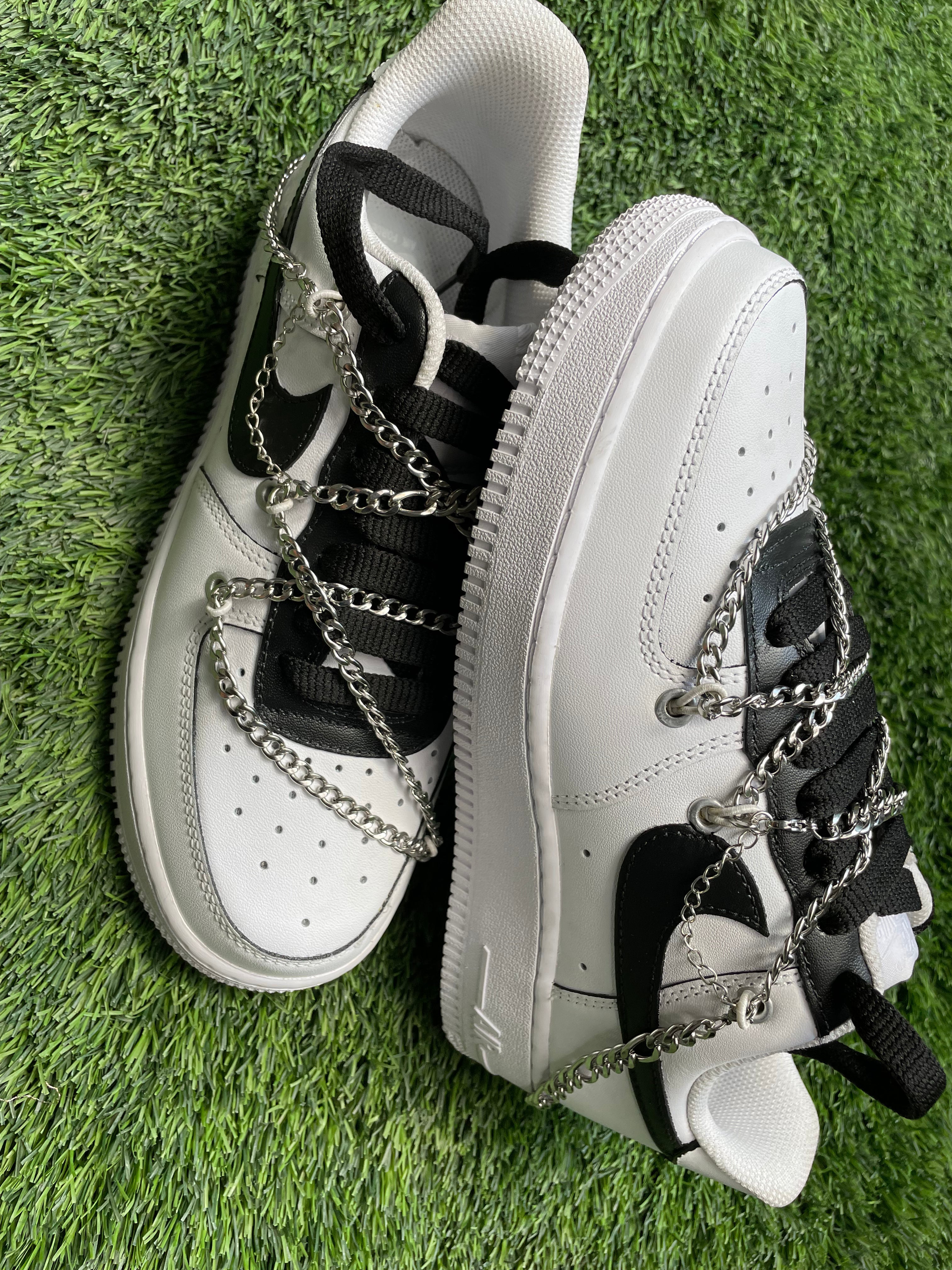 CROSS CHAIN AF1 WHITE/BLACK