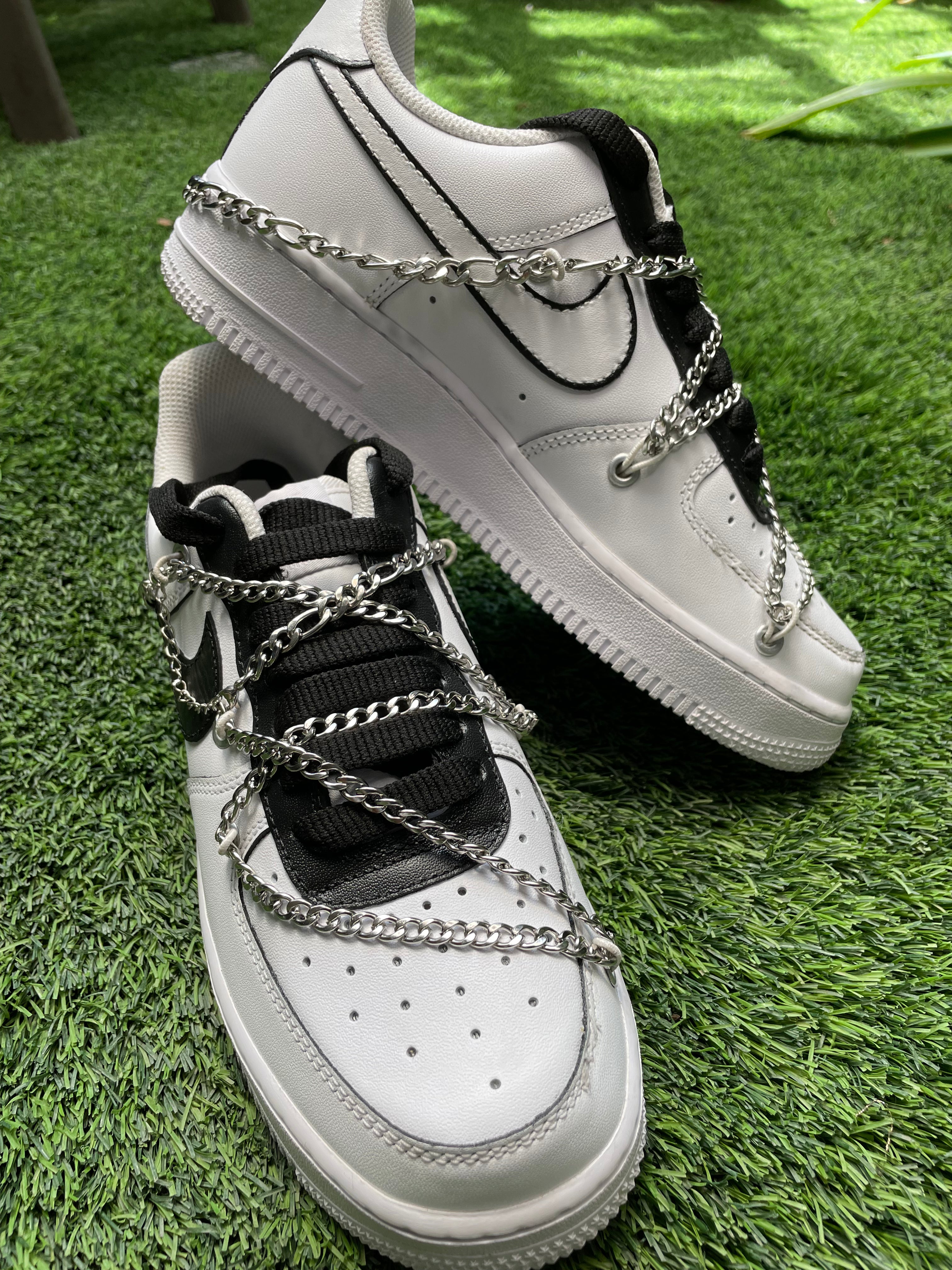 CROSS CHAIN AF1 WHITE/BLACK