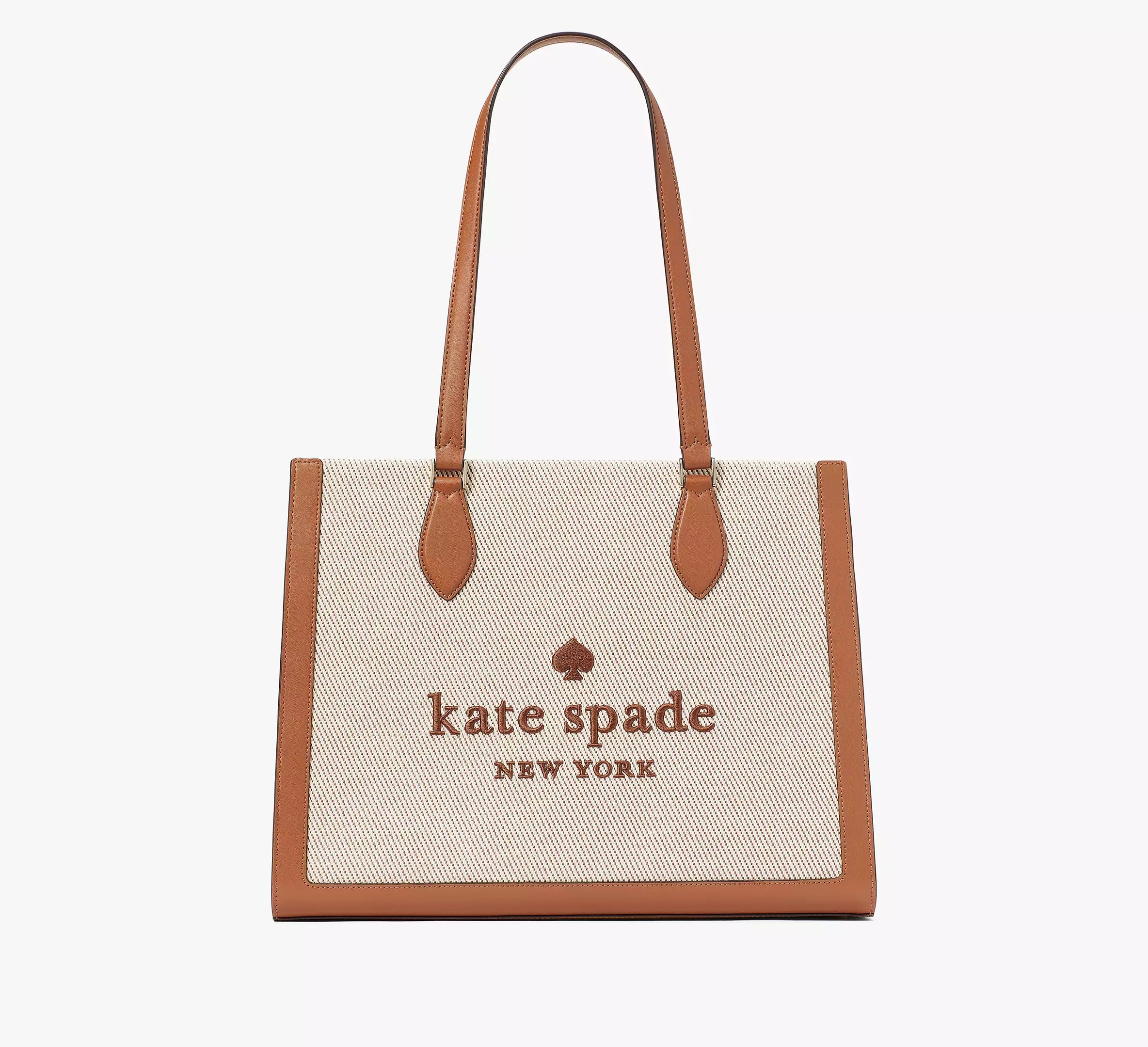 Kate Spade Ellie Canvas Large Tote 'Warm Gingerbread Multi'