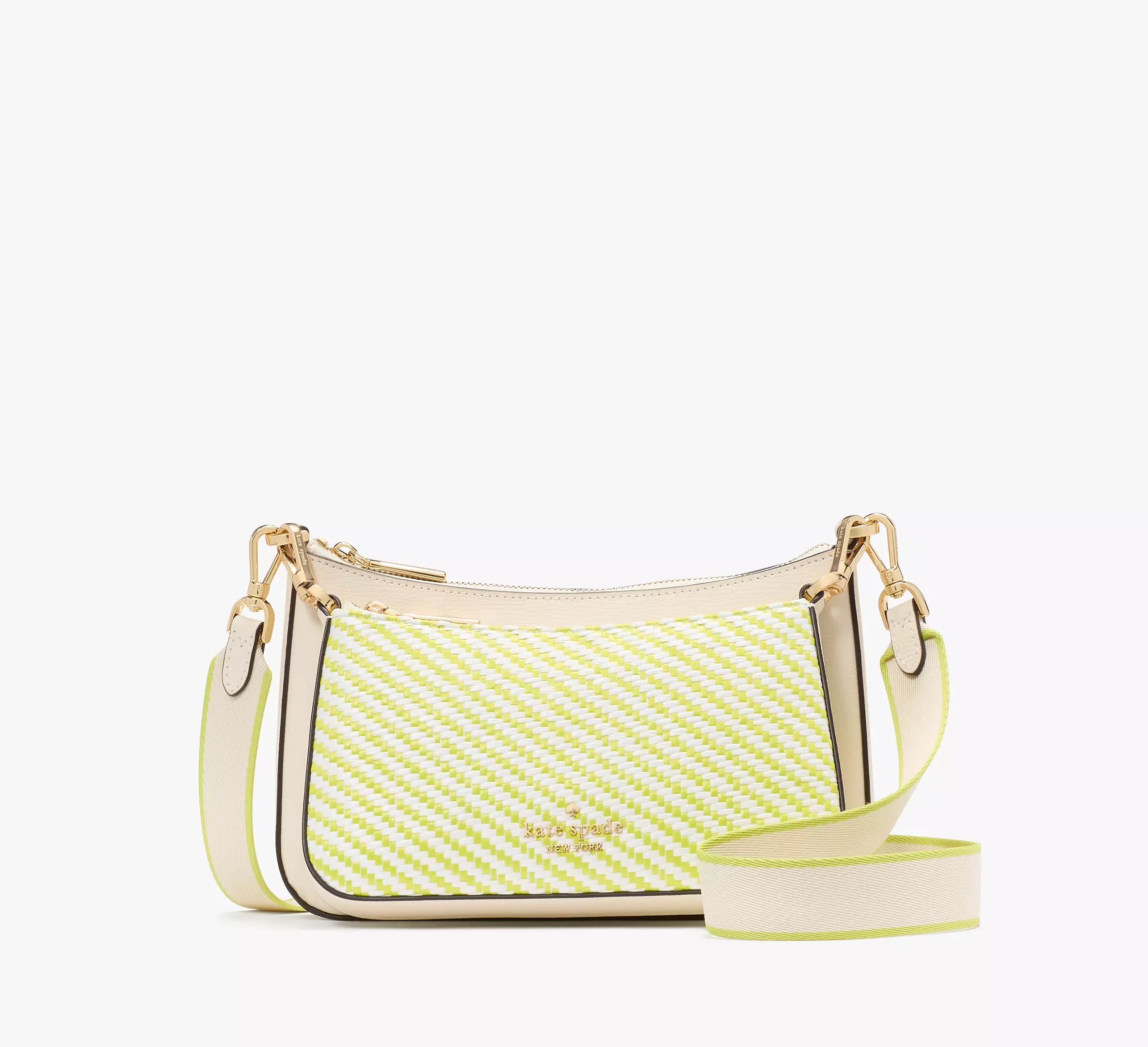 Kate Spade Duet Straw Crossbody 'Lime Slushy Multi'