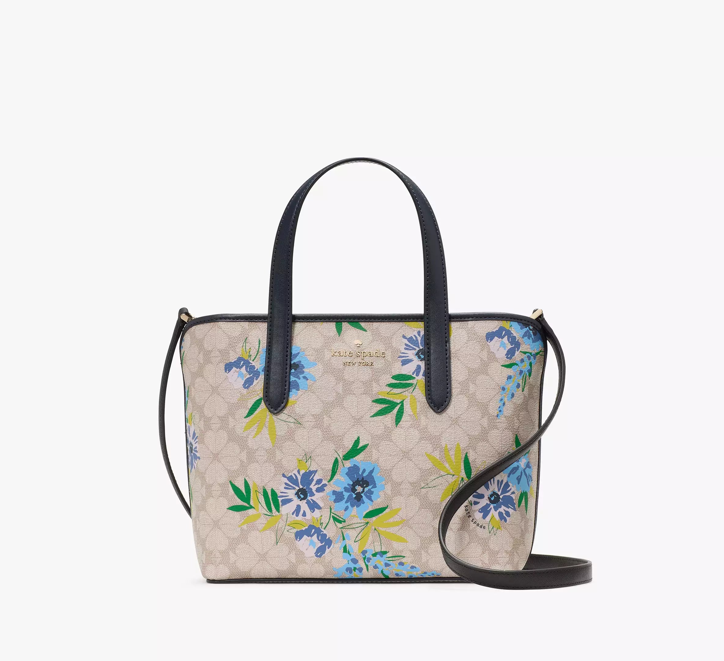 Kate Spade Spade Flower Floral Small Tote 'Blazer Blue Multi'