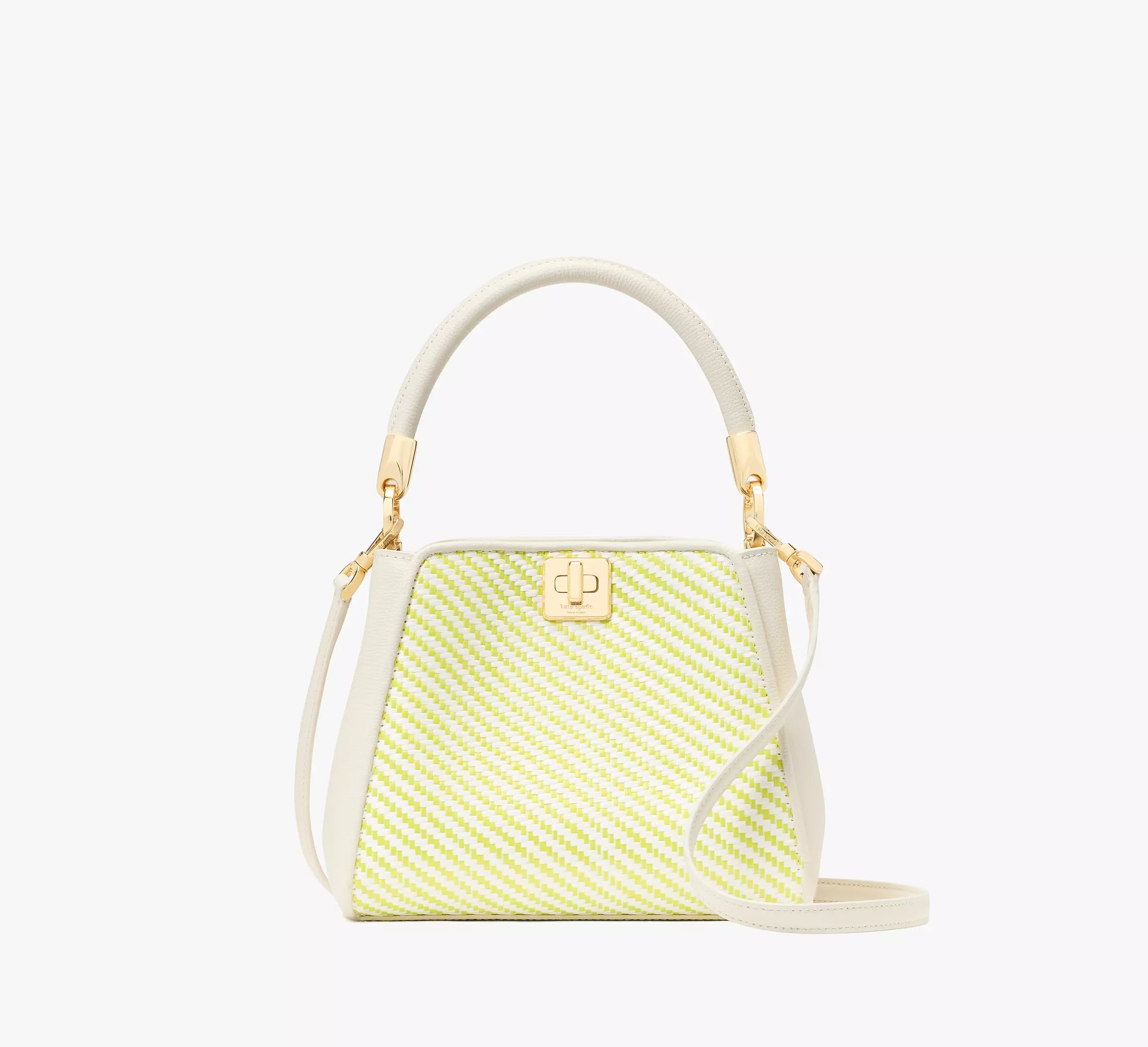 Kate Spade Phoebe Straw Small Top Handle Bag 'Lime Slushy Multi'