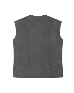 Waffle Sando - Graphite - Evrhood waffle knit sleeveless top