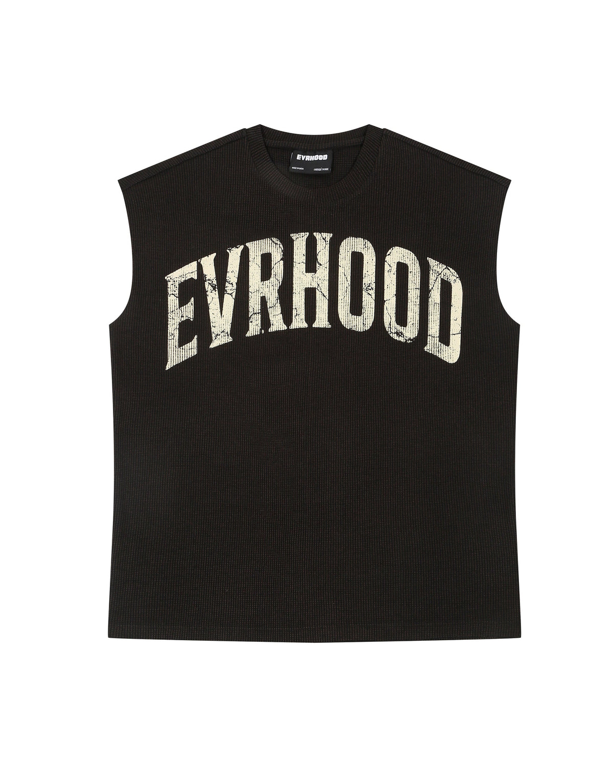 Waffle Sando - Obsidian Brown - Evrhood waffle knit sleeveless top