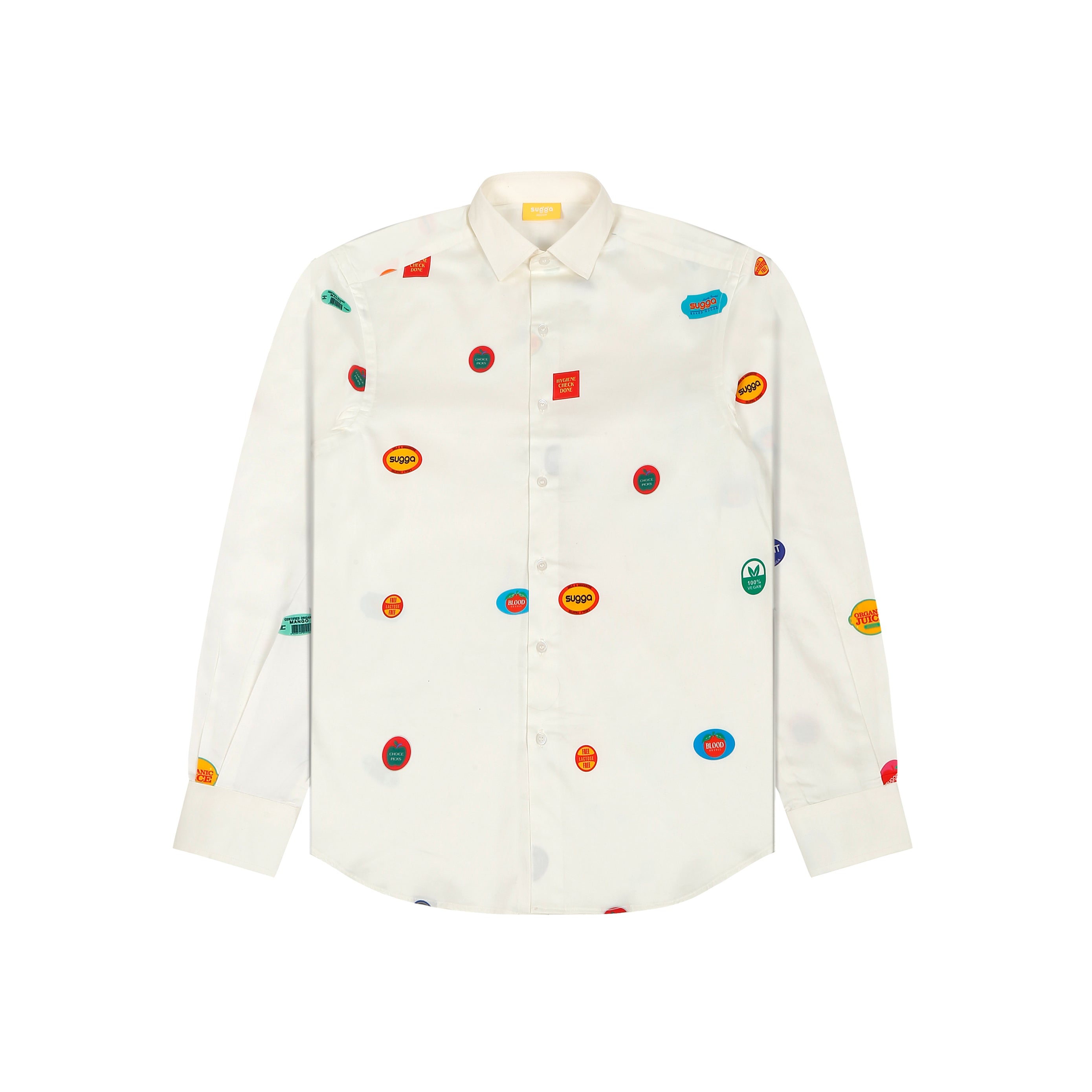 Fruit Sticker Shirt In White