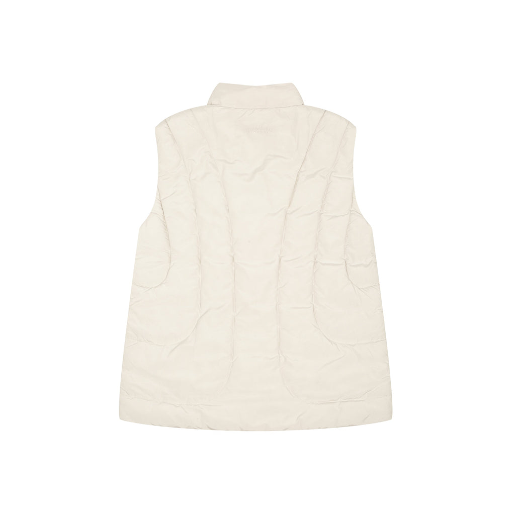Puffer Jacket Sleeveless In Cream