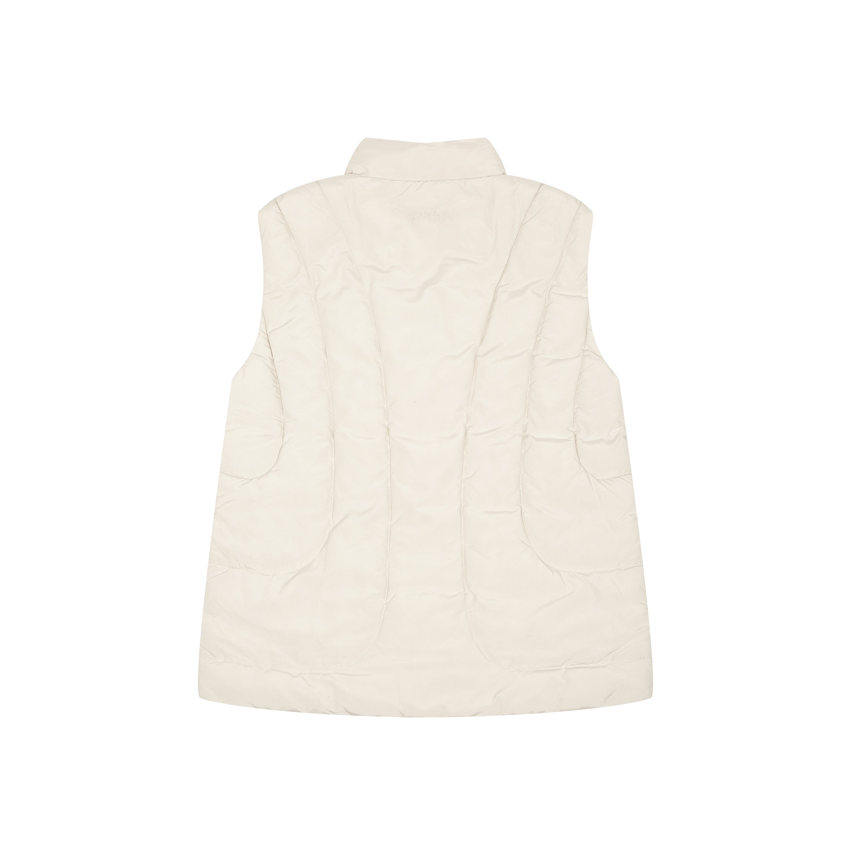 Puffer Jacket Sleeveless In Cream