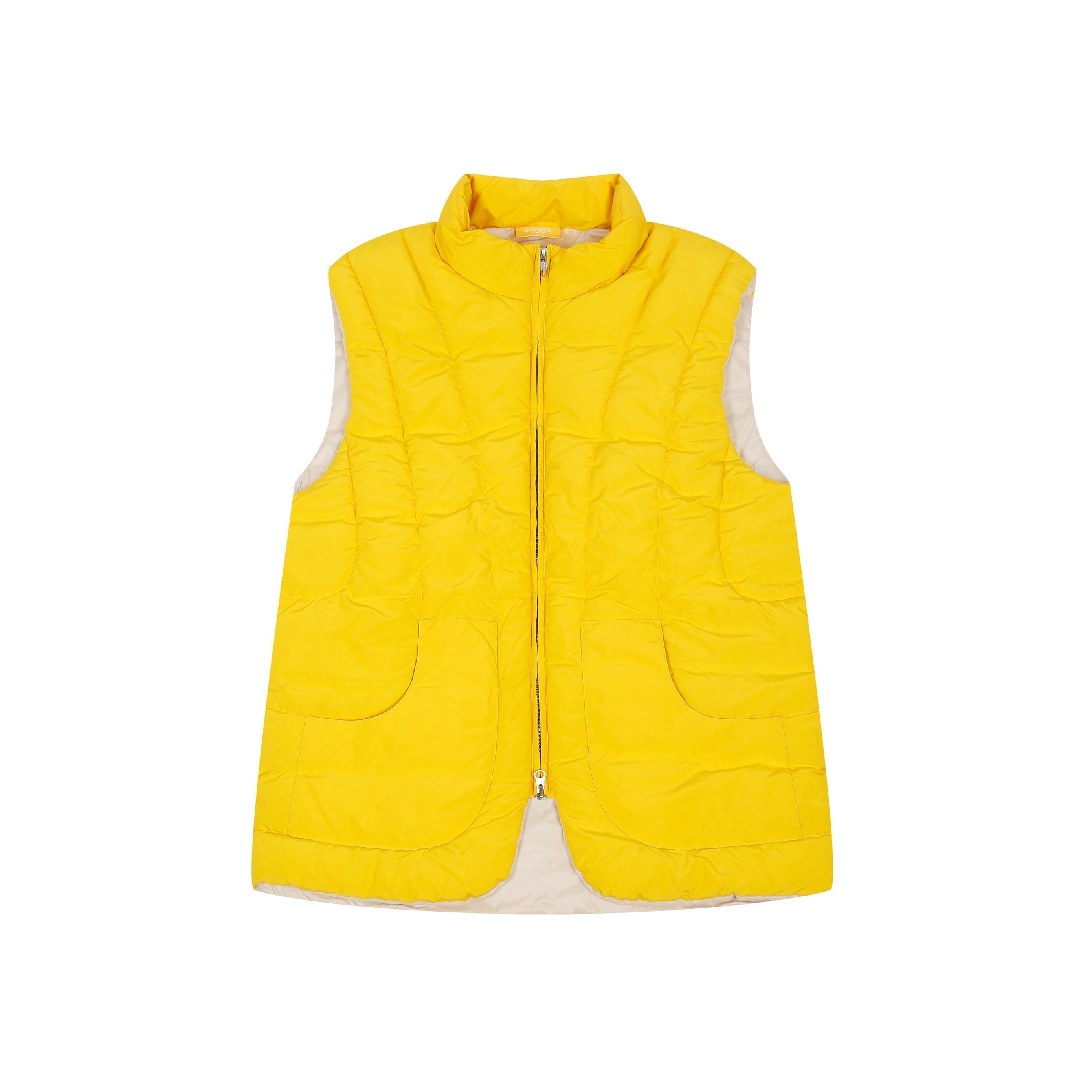 Puffer Jacket Sleeveless in Yellow