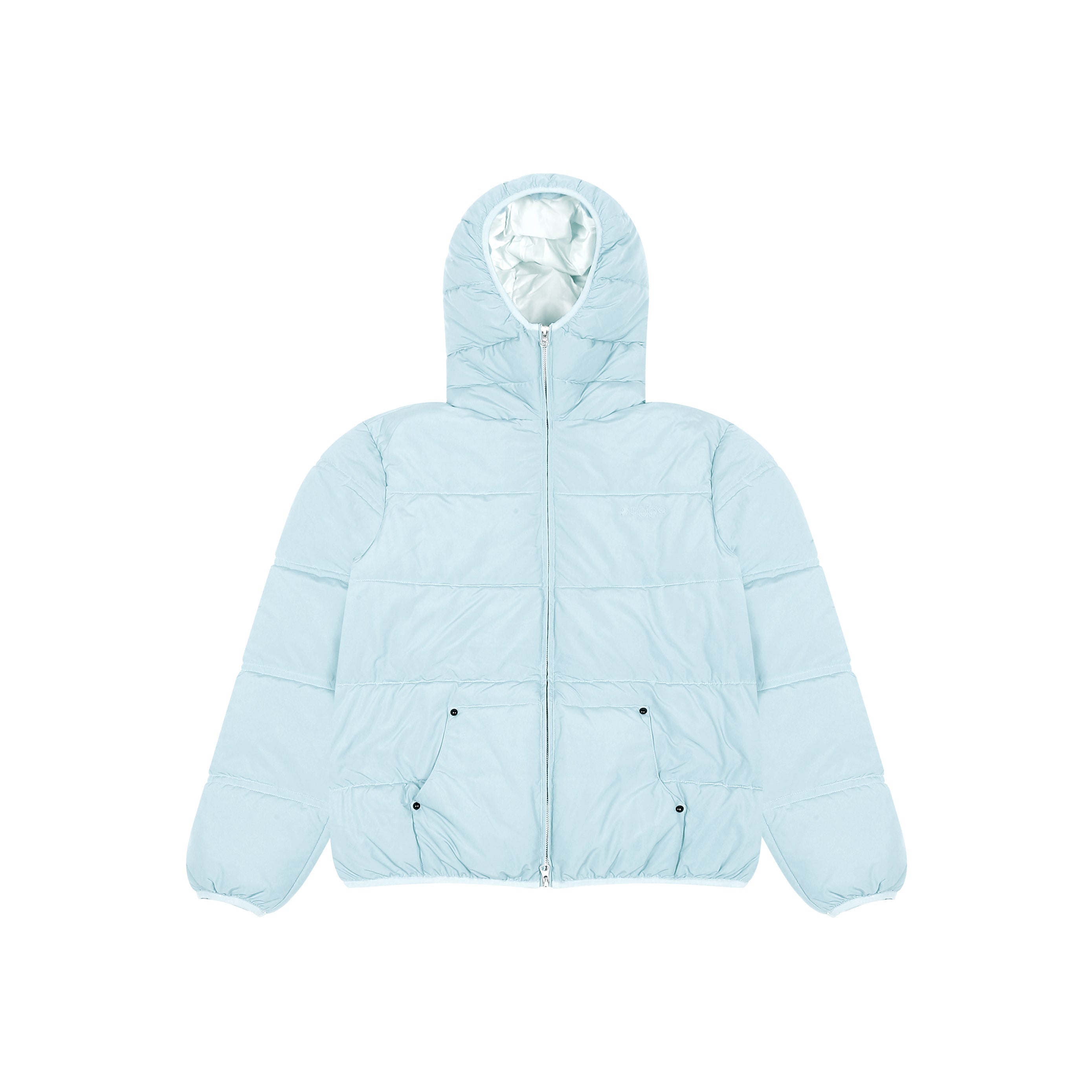 Puffer Jacket Full Sleeves in Ice Blue