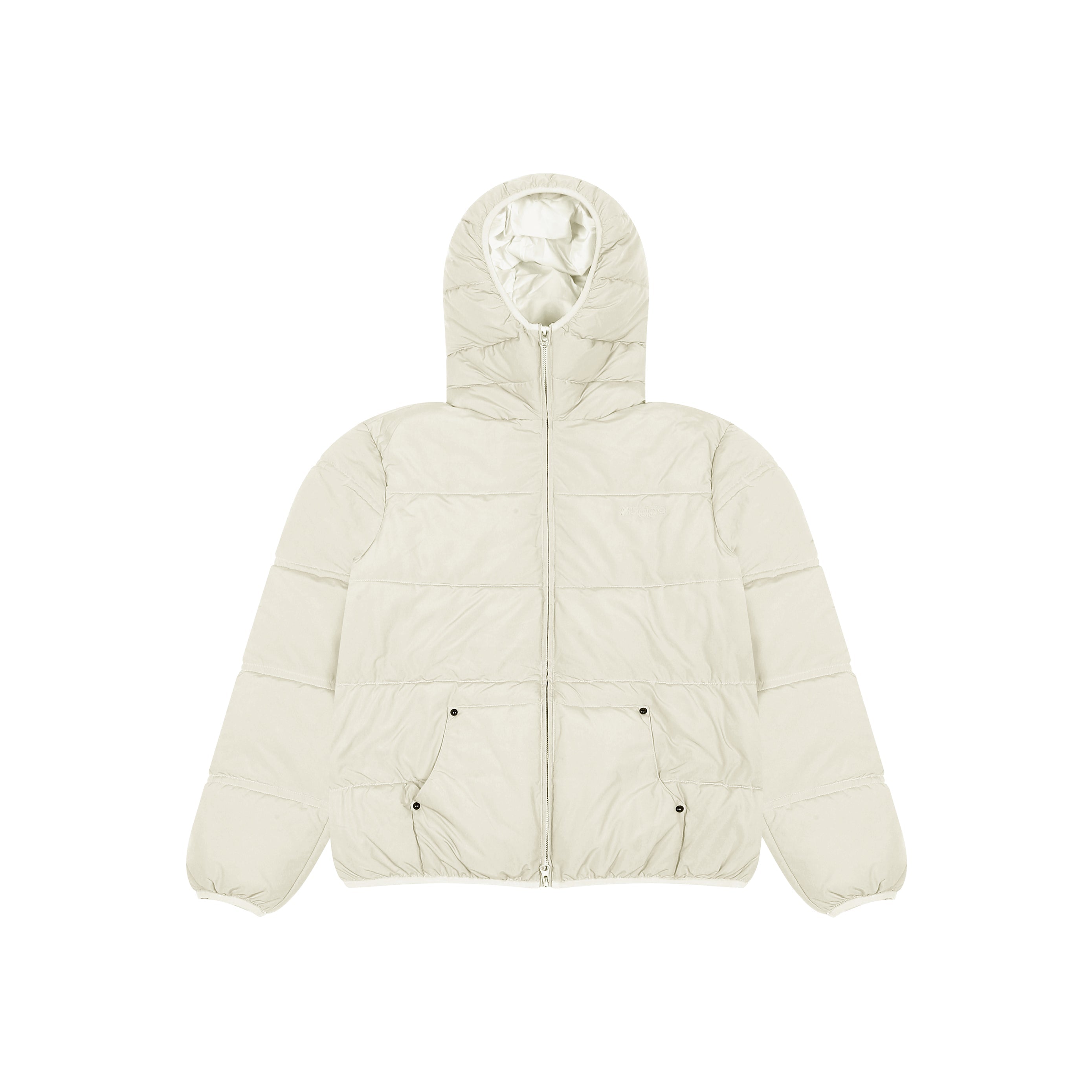 Puffer Jacket full sleeves in cream