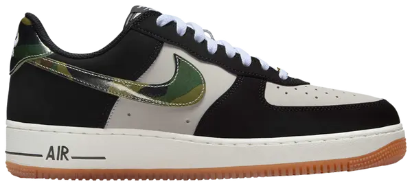 Nike Air Force 1 Low 'Black Patent Camo Swoosh'