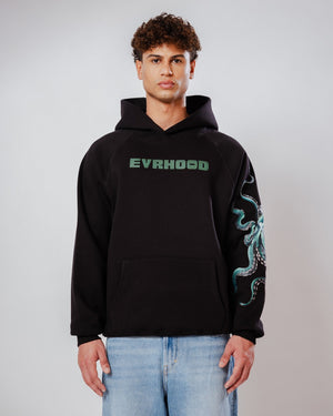 Octo Hoodie - Evrhood oversized graphic hoodie on model