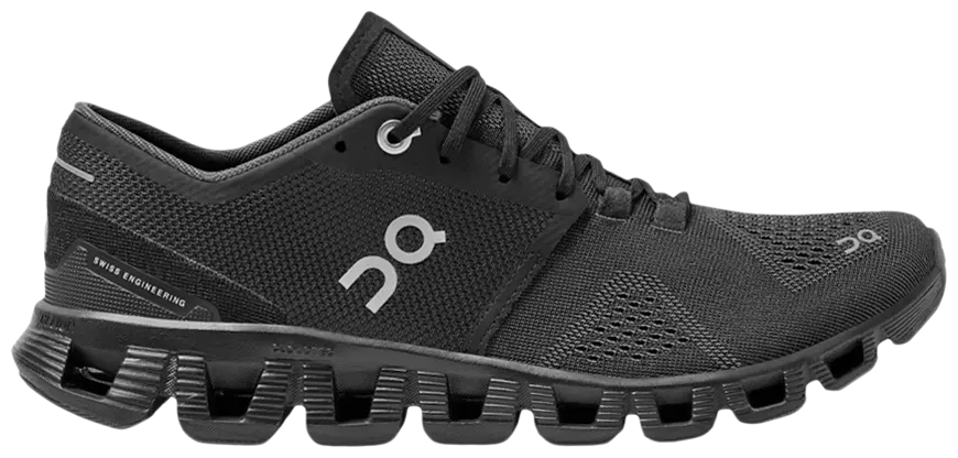 On Running Cloud X Black  Asphalt Grey