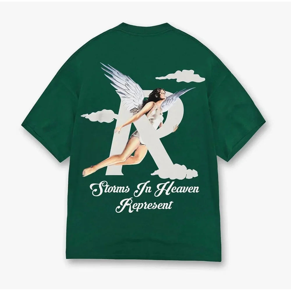 REPRESENT STORMS IN HEAVEN GREEN TSHIRT