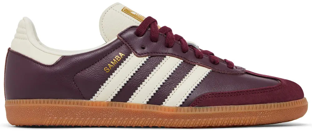 Adidas Samba OG Maroon Gold Metallic